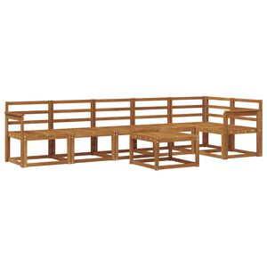 vidaXL Udend&oslash;rs sofagruppe 7 pcs Naturfarvet Massivt Akacietr&aelig;