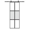vidaXL skyded&oslash;r med hardwares&aelig;t 76x205 cm h&aelig;rdet glas og aluminium