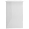 vidaXL skrivebord 100x50x76 cm konstrueret træ hvid højglans