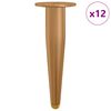 vidaXL St&aring;ende F&oslash;dder 12 stk. Guld 98 x 40 mm Jern