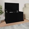 vidaXL opbevaringskasse 70x40x38 cm konstrueret tr&aelig; sort