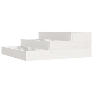 vidaXL plantekasse 78x78x27 cm massivt fyrretr&aelig; hvid