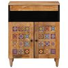 vidaXL Sideboard Naturfarvet 60 x 33,5 x 75 cm Massivt mangotr&aelig;