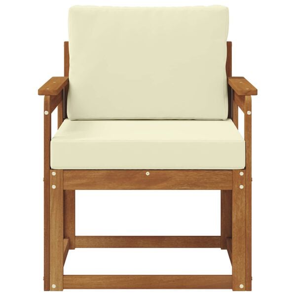 vidaXL Udend&oslash;rs sofa Soli Akacietr&aelig; og polyester Naturfarvet