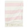 vidaXL plaid 160x210 cm bomuld stribet gammelrosa