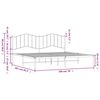 vidaXL sengeramme med sengegavl 193x203 cm metal sort