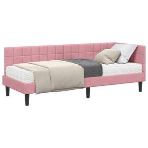vidaXL Hj&oslash;rnesengramme med Madras 2 stk. Lyser&oslash;d 80 x 200 cm Fl&oslash;jl