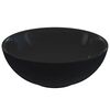 vidaXL h&aring;ndvask &Oslash;28x10 cm keramik glans sort