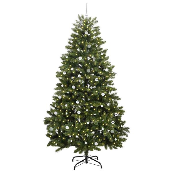 vidaXL Kunstigt juletr&aelig; med 300 LED'er Gr&oslash;n 300 cm PVC og metal