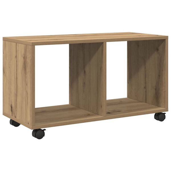 vidaXL rullebord 72x33x42,5 cm konstrueret træ egetræsfarve