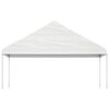 vidaXL pavillon med tag 11,15x5,88x3,75 m polyethylen hvid