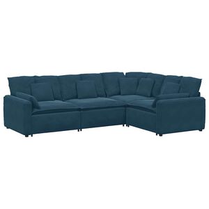 vidaXL modulsofa med hynder fl&oslash;jl bl&aring;
