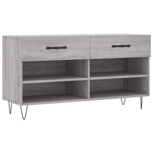 vidaXL skob&aelig;nk 102x35x55 cm konstrueret tr&aelig; gr&aring; sonoma-eg