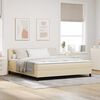 vidaXL Box spring seng med madras Creme 180 x 200 cm Stof