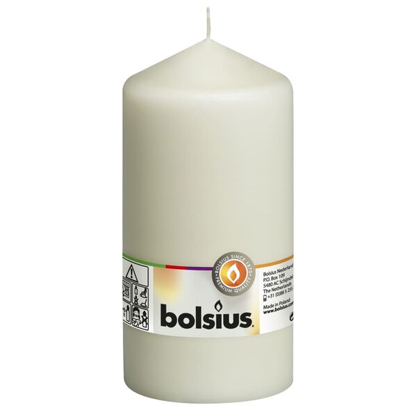 Bolsius bloklys 8 stk. 150 x 78 mm elfenbensfarvede