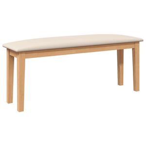 vidaXL b&aelig;nk 110 cm massivt gummitr&aelig;