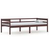 vidaXL sengestel 90x200 cm massivt fyrretr&aelig; m&oslash;rkebrun