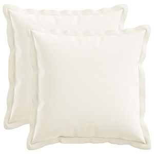 vidaXL Pude med pude HOUTEN 2 stk. Hvid Faux Linned