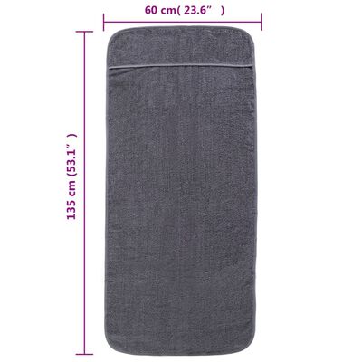 vidaXL strandhåndklæder 4 stk. 60x135 cm 400 GSM stof antracitgrå