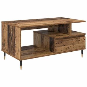 vidaXL Sofabord med skuffe Gammelt tr&aelig; 90 x 49 x 45 cm Konstrueret tr&aelig;