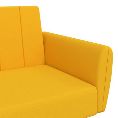vidaXL 2-personers sovesofa fløjl gul