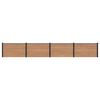 vidaXL Hegnspanel 4 pcs WPC og Aluminium Brun