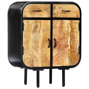 vidaXL sk&aelig;nk 60 x 30 x 75 cm massivt mangotr&aelig; og jern