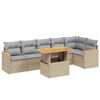 vidaXL sofas&aelig;t til haven 7 dele med hynder polyrattan beige