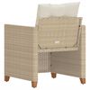 vidaXL havestole med hynder polyrattan beige