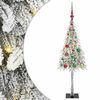 vidaXL Juletr&aelig; med 150 LED'er med stativ Hvid 120 cm PE og St&aring;l