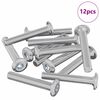 vidaXL Hovedl&aring;s Skrue 12 pcs S&oslash;lv M6 x 35 mm St&aring;l