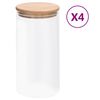 vidaXL opbevaringsglas med bambusl&aring;g 4 stk. 1200 ml