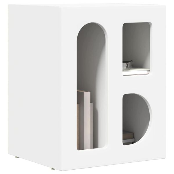 vidaXL Sengebord Hvid 40 x 35 x 50 cm Konstrueret tr&aelig;