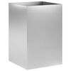 vidaXL Have Blomsterkrukke S&oslash;lv 50 x 50 x 75 cm Galvaniseret st&aring;l