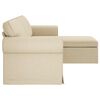 vidaXL Sofa Creme 215 x 138 x 80 cm Stof