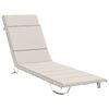 vidaXL Solseng Pude GEMERT 100% polyester Hvid 200 x 60 x 3 cm