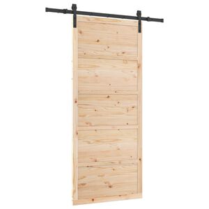 vidaXL Skyded&oslash;r Naturfarvet 80 x 208 cm Massivt fyrretr&aelig;