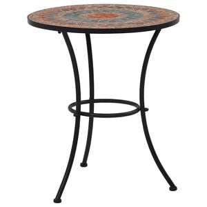 vidaXL bistrobord med mosaikdesign keramisk 60 cm orange/gr&aring;