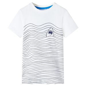 T-shirt til b&oslash;rn str. 104 ecrufarvet