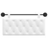 vidaXL H&aelig;ngende Hovedgavl V&aelig;gmonteret Hvid 110 x 55 x 7 cm Stof