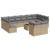 vidaXL sofas&aelig;t til haven 13 dele med hynder polyrattan beige