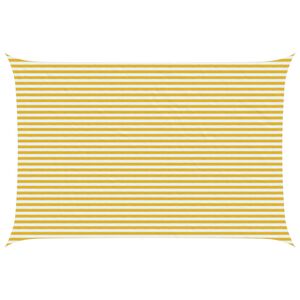 vidaXL Solsejl Gul og Hvid 4 x 7 m HDPE