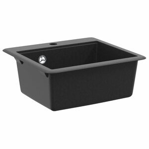 vidaXL Vask 80% Kvarts og 20% Resin 470 x 440 mm Sort