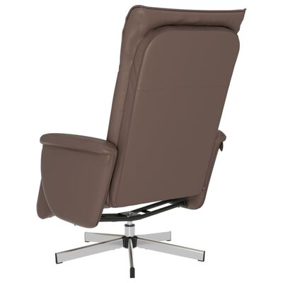 vidaXL hvilestol med fodstøtte kunstlæder brun