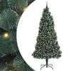 vidaXL Kunstig forberedt juletr&aelig; med kugles&aelig;t Gr&oslash;n 240 cm PET