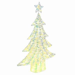 vidaXL Juletr&aelig; 120 LED'er Varm hvid 120,5 cm PET