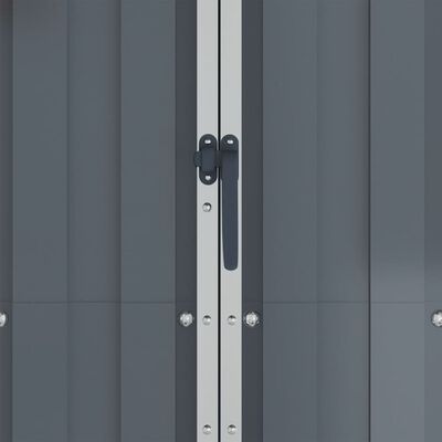 vidaXL haveskur 116x45x175 cm galvaniseret stål grå