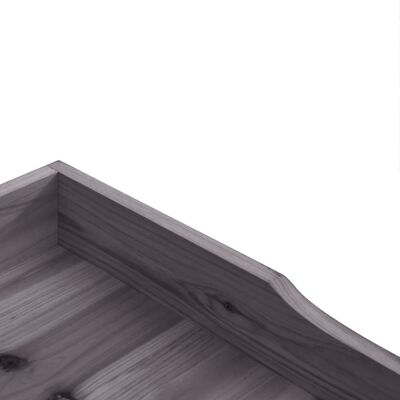 vidaXL plantebord med hylde 78x38x82,5 cm massivt grantræ grå