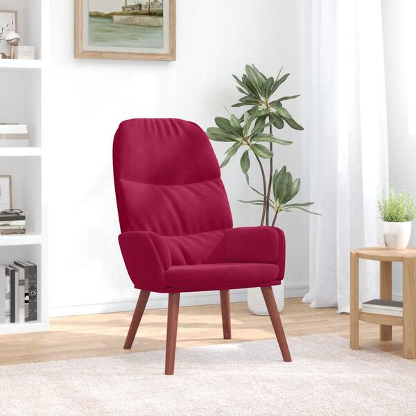 vidaXL l&aelig;nestol fl&oslash;jl vinr&oslash;d