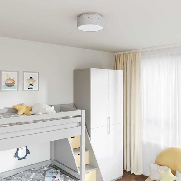 vidaXL Loftlampe med spotlights Gr&aring; 30 x 30 x 13,5 cm Stof